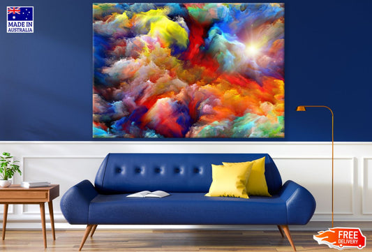 Colorful Abstract Painting Design Print 100% Australian Made
