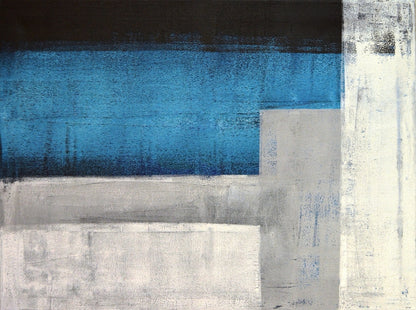 Blue White & Black Abstract Paint Home Decor Premium Quality Poster Print Choose Your Sizes