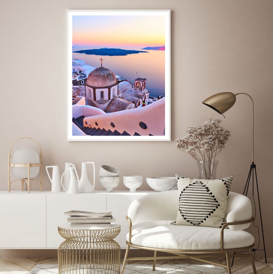 City Near Sea Scenery Photograph Home Decor Premium Quality Poster Print Choose Your Sizes