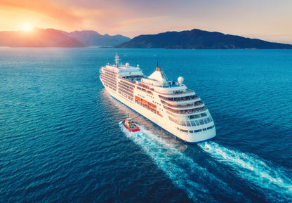 Luxury Boat on Sea Photograph Home Decor Premium Quality Poster Print Choose Your Sizes