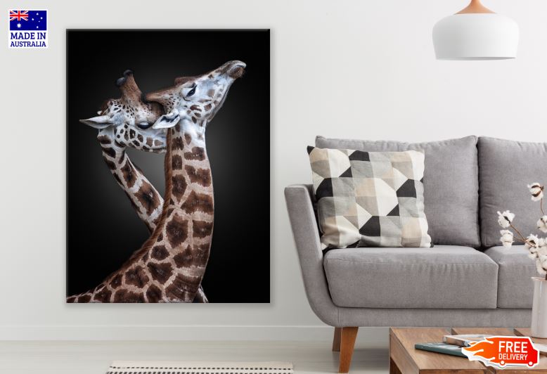Giraffes Portrait Photograph Print 100% Australian Made