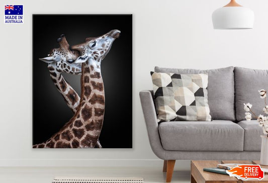 Giraffes Portrait Photograph Print 100% Australian Made
