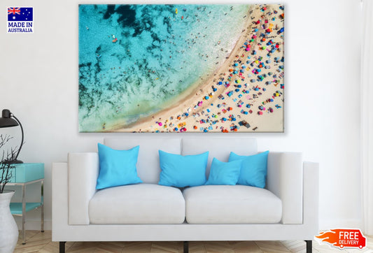Sea with Tourists Aerial View Print 100% Australian Made