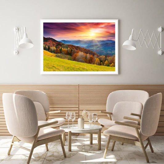 Nature Sunset Scenery Photograph Home Decor Premium Quality Poster Print Choose Your Sizes