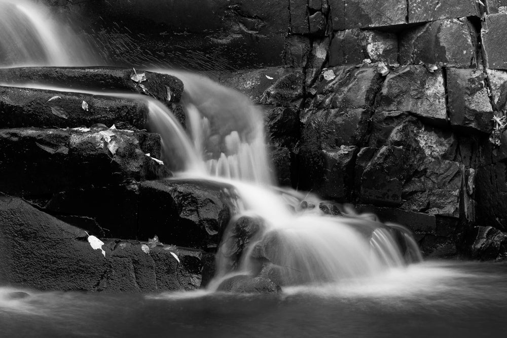 Beautiful Waterfall B&W Photograph Print 100% Australian Made