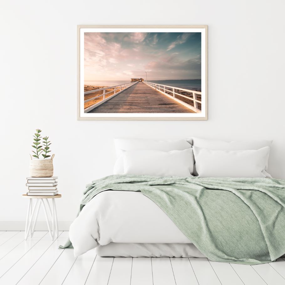 Wooden Pier Over Sea Photograph Home Decor Premium Quality Poster Print Choose Your Sizes