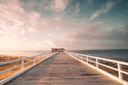 Wooden Pier Over Lake Photograph Print 100% Australian Made