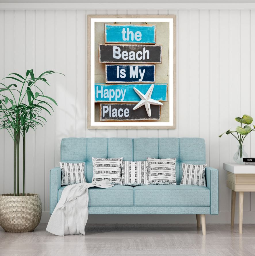 Wooden Beach Quote Photograph Home Decor Premium Quality Poster Print Choose Your Sizes