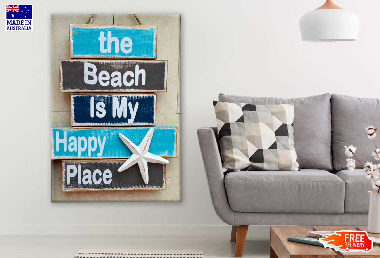 Beach Quotes Wooden Photograph Print 100% Australian Made