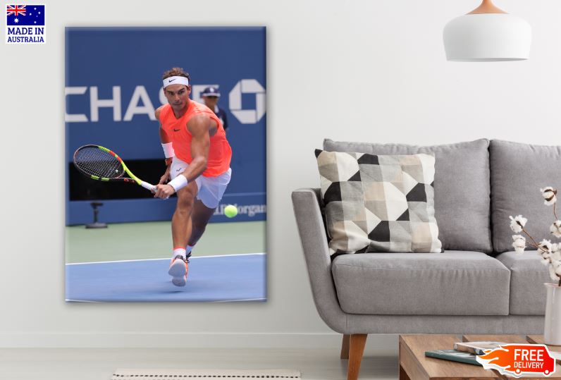 Rafael Nadal Playing Tennis Photograph Print 100% Australian Made