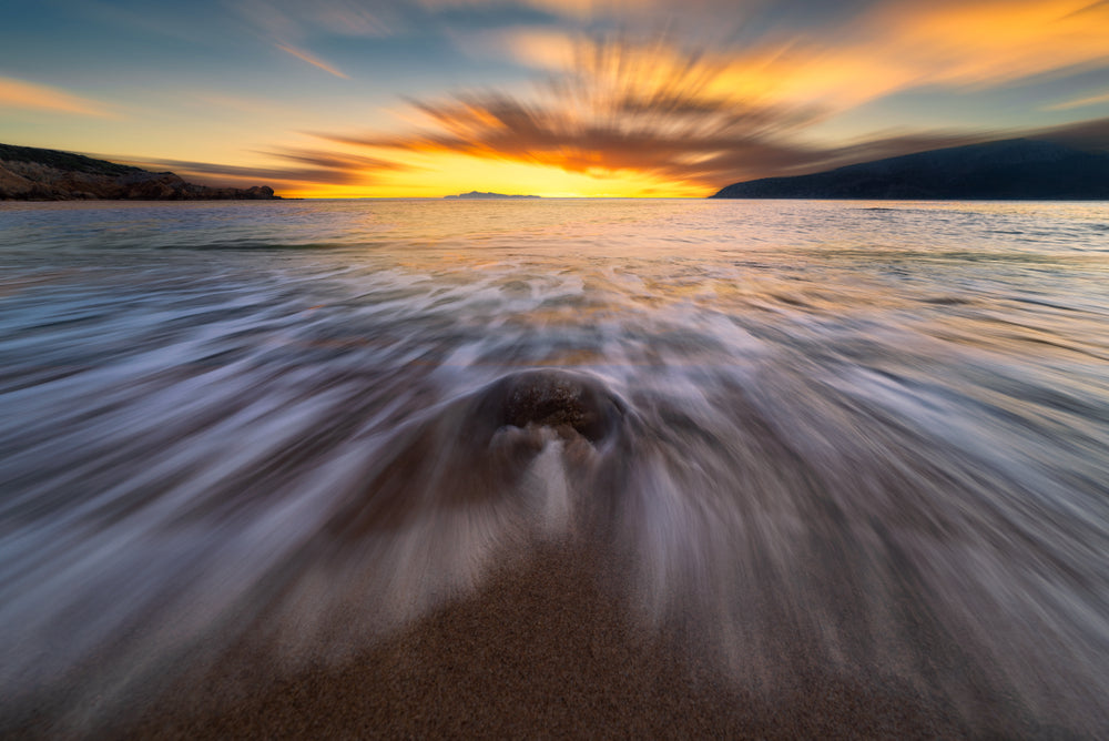 Stunning Beach View Sunset Photograph Print 100% Australian Made