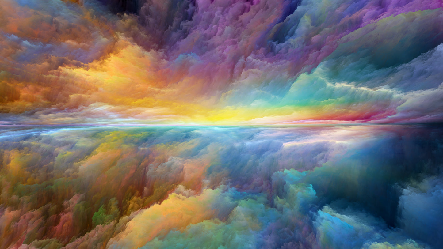 Colourful Cloud Abstract Design Print 100% Australian Made