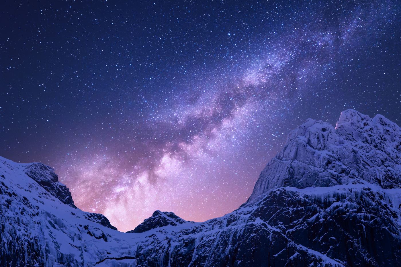 Milky Way View Over Mountain Print 100% Australian Made