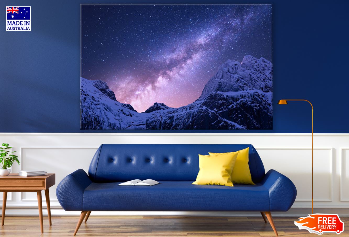 Milky Way View Over Mountain Print 100% Australian Made