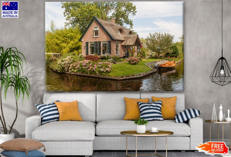House Near Lake Photograph Print 100% Australian Made