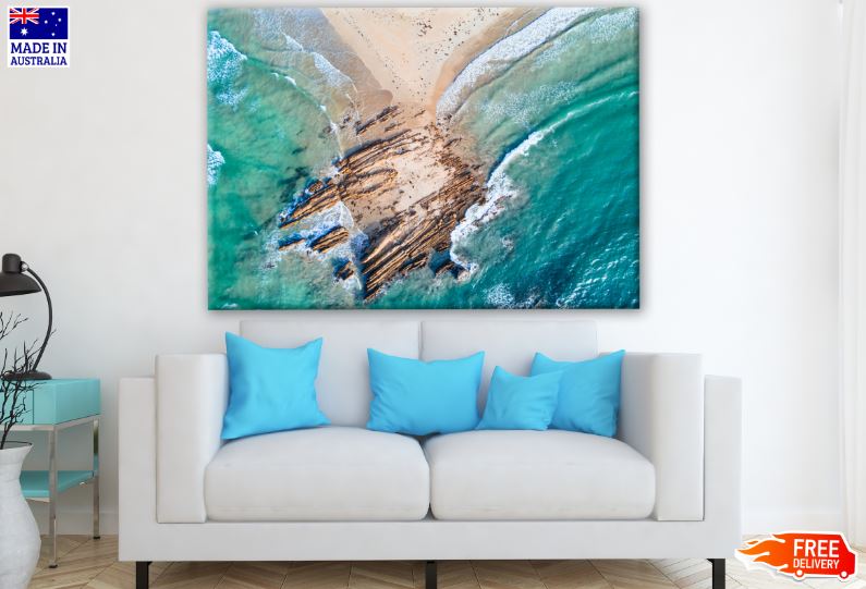 Stunning Sea Aerial View Photograph Print 100% Australian Made