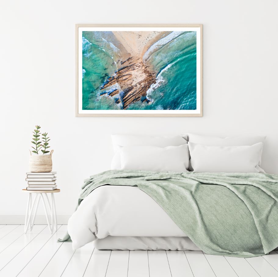 Sea & Land Aerial View Photograph Home Decor Premium Quality Poster Print Choose Your Sizes
