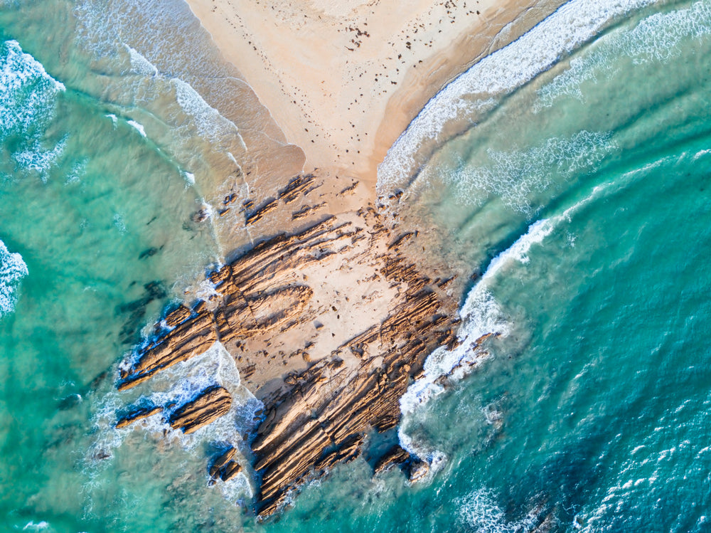 Sea & Land Aerial View Photograph Home Decor Premium Quality Poster Print Choose Your Sizes