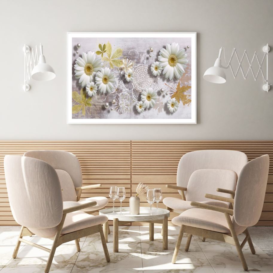 Flowers 3D Abstract Design Home Decor Premium Quality Poster Print Choose Your Sizes