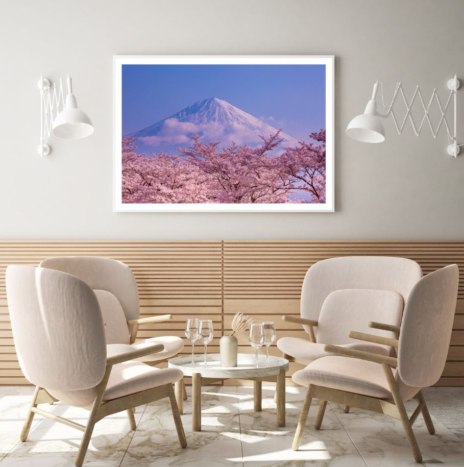 Trees & Mountain Scenery View Photograph Home Decor Premium Quality Poster Print Choose Your Sizes