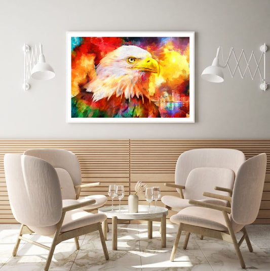 Hawk Portrait Watercolor Painting Home Decor Premium Quality Poster Print Choose Your Sizes