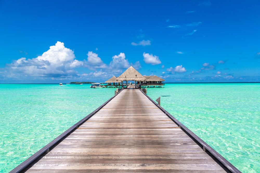 Wooden Pier Over Sea Photograph Home Decor Premium Quality Poster Print Choose Your Sizes