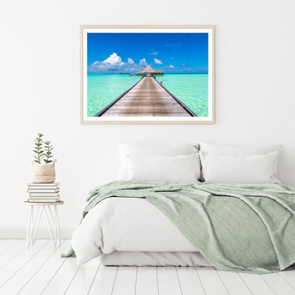 Wooden Pier Over Sea Photograph Home Decor Premium Quality Poster Print Choose Your Sizes