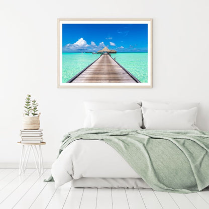 Wooden Pier Over Sea Photograph Home Decor Premium Quality Poster Print Choose Your Sizes