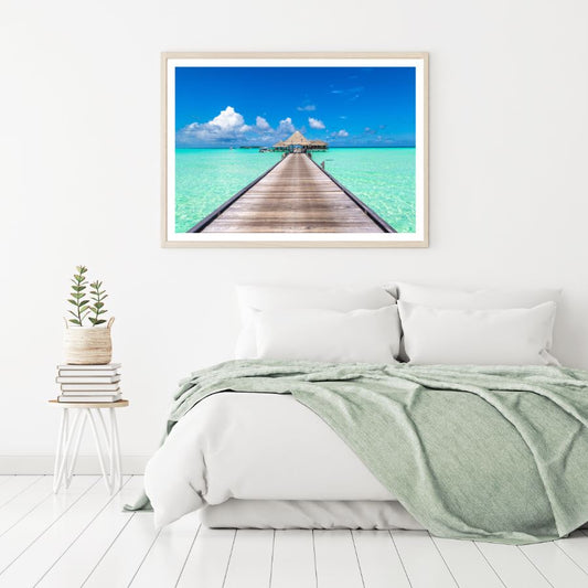 Wooden Pier Over Sea Photograph Home Decor Premium Quality Poster Print Choose Your Sizes