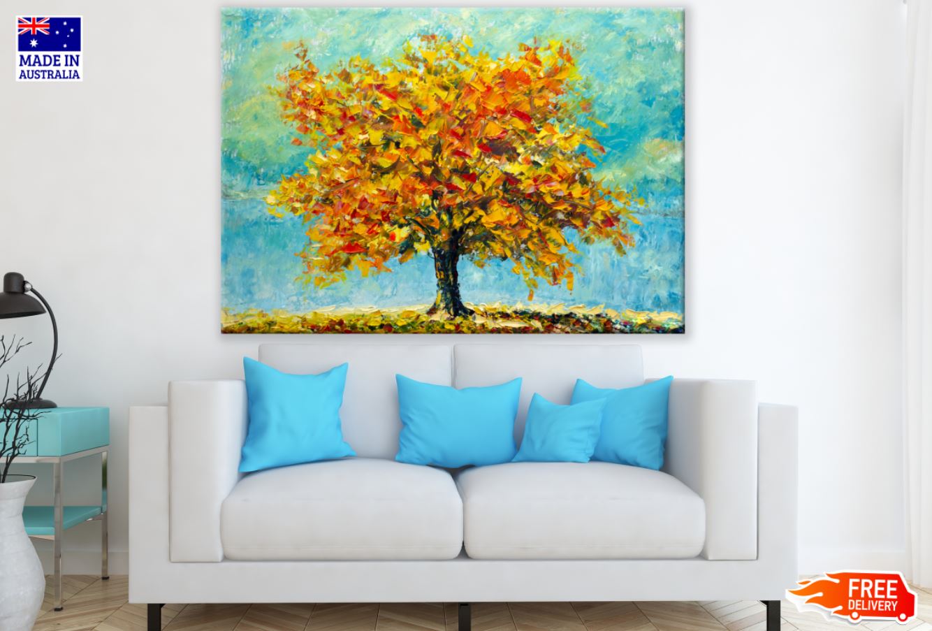 Orange Tree Oil Painting Print 100% Australian Made