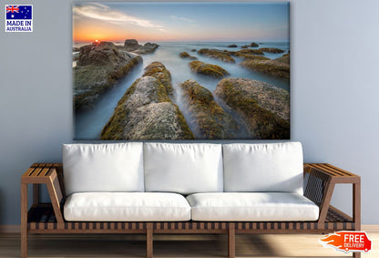 Sea with Rocks Scenery Photograph Print 100% Australian Made