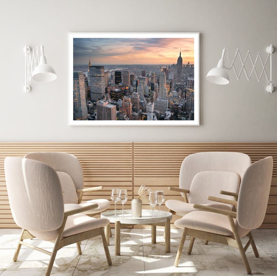 City Sky View Scenery Photograph Home Decor Premium Quality Poster Print Choose Your Sizes