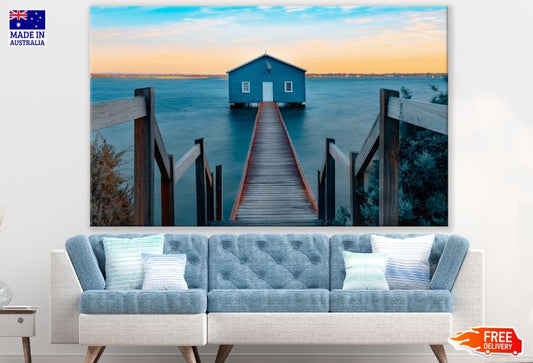 House on Lake Scenery View Photograph Print 100% Australian Made