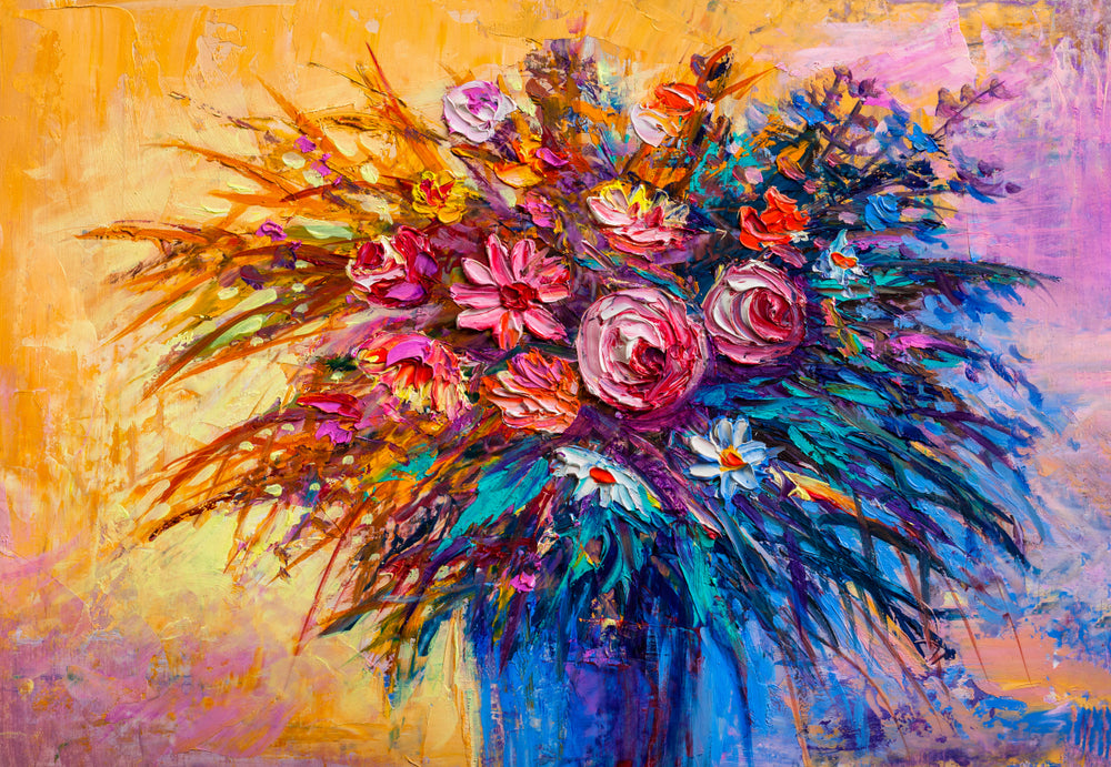 Colourful Flower Bouquet Painting Print 100% Australian Made