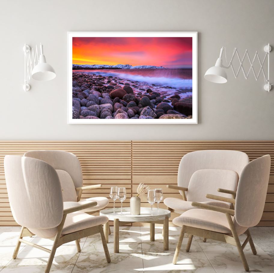 Sea Sunset Scenery Photograph Home Decor Premium Quality Poster Print Choose Your Sizes