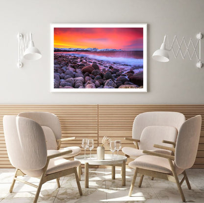 Sea Sunset Scenery Photograph Home Decor Premium Quality Poster Print Choose Your Sizes