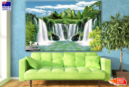 Stunning Waterfall Scenery Photograph Print 100% Australian Made