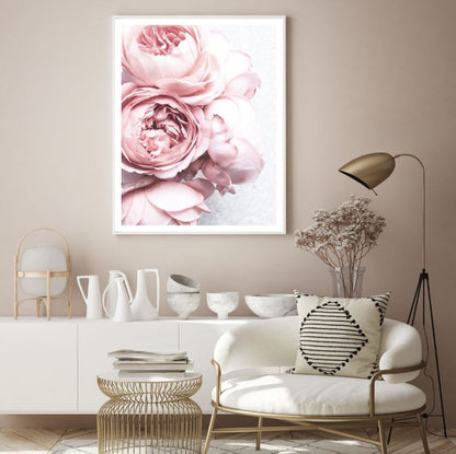 Pink Peony Flowers Photograph Home Decor Premium Quality Poster Print Choose Your Sizes