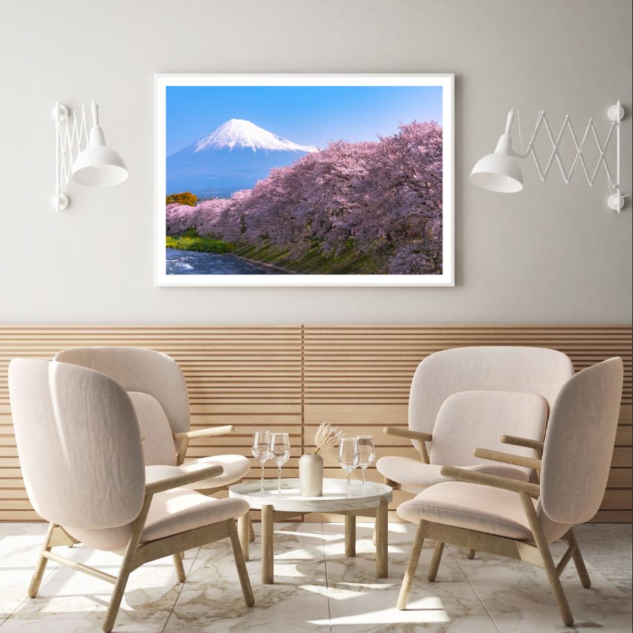 Trees & Mountain Scenery View Photograph Home Decor Premium Quality Poster Print Choose Your Sizes