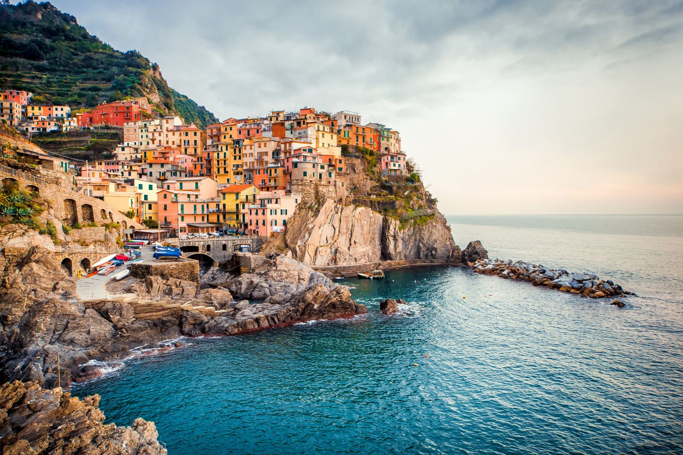 City Near Sea Scenery Photograph Home Decor Premium Quality Poster Print Choose Your Sizes