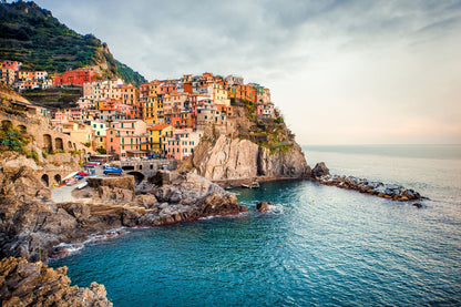 City Near Sea Scenery Photograph Home Decor Premium Quality Poster Print Choose Your Sizes