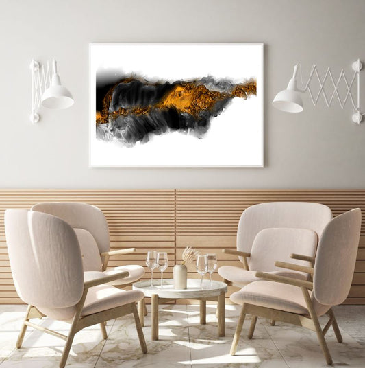 Black & Gold Abstract Design Home Decor Premium Quality Poster Print Choose Your Sizes