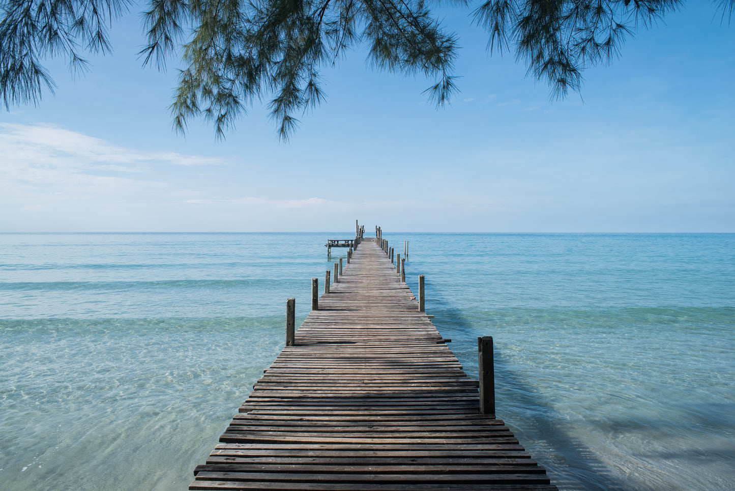 Wooden Pier Over Sea Photograph Home Decor Premium Quality Poster Print Choose Your Sizes