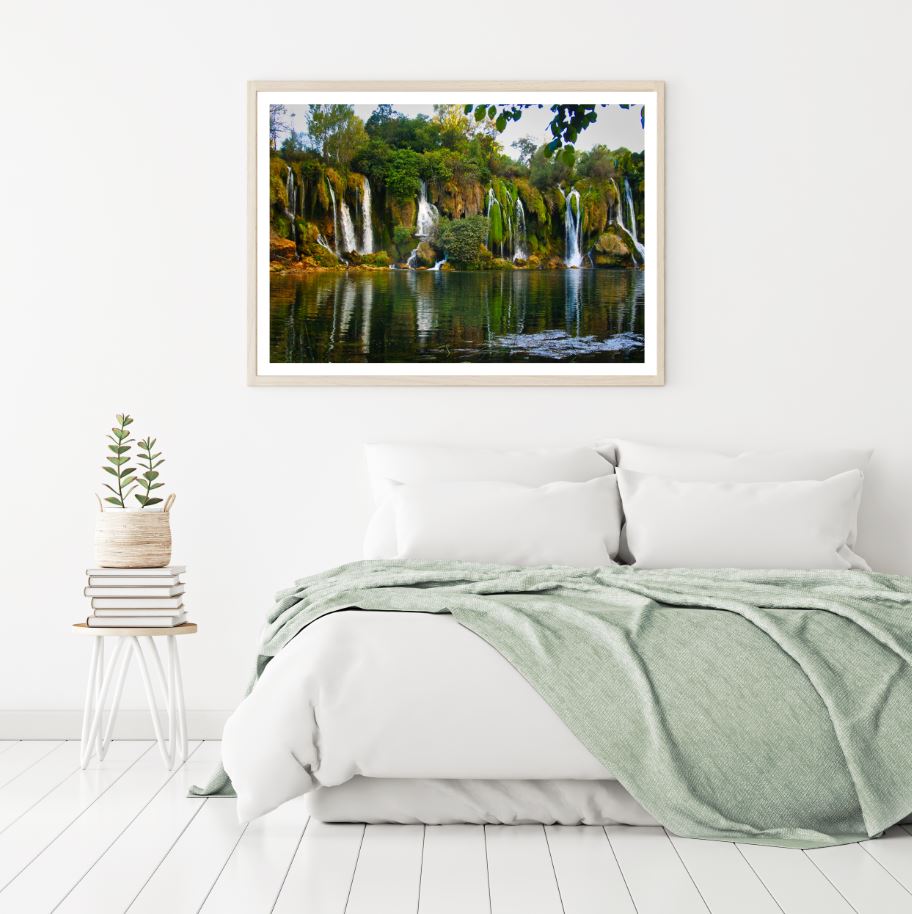 Waterfall Scenery View Photograph Home Decor Premium Quality Poster Print Choose Your Sizes