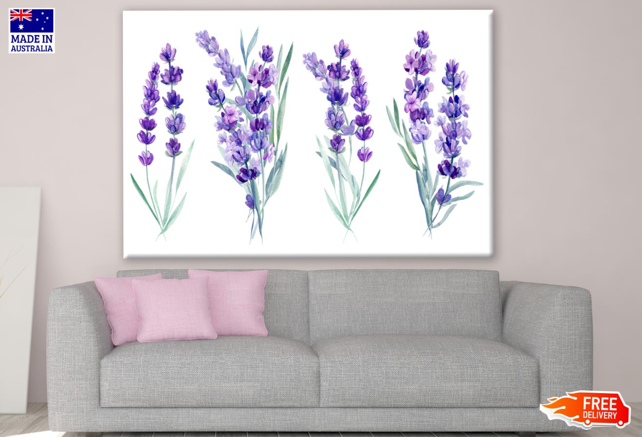 Colorful Flower Trees Watercolor Print 100% Australian Made