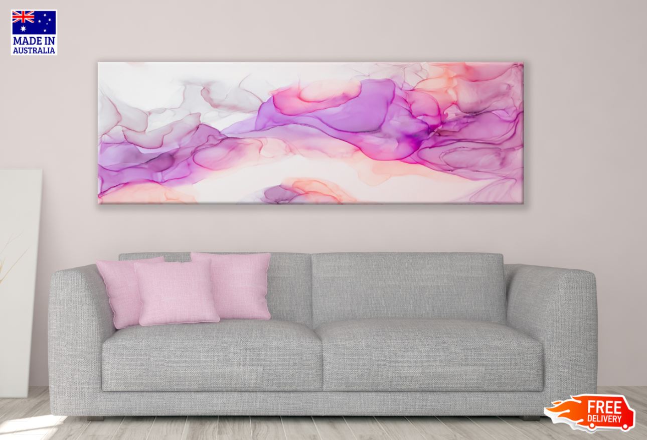 Panoramic Canvas Colorful Abstract High Quality 100% Australian Made Wall Canvas Print Ready to Hang