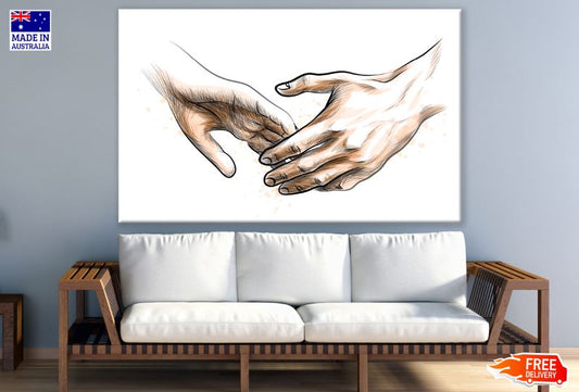 Hands Watercolor Painting Print 100% Australian Made