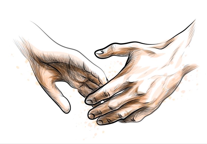 Hands Watercolor Painting Print 100% Australian Made