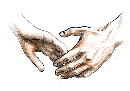Hands Watercolor Painting Print 100% Australian Made