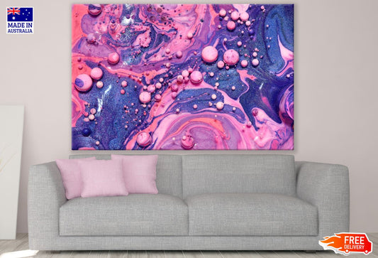 Pink & Blue Abstract Painting Art Print 100% Australian Made